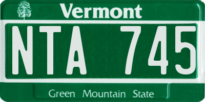 VT license plate NTA745