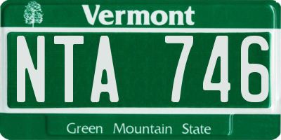 VT license plate NTA746