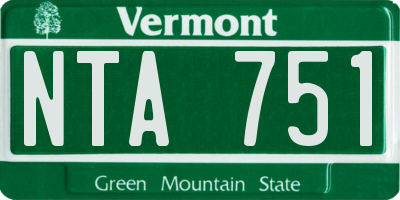 VT license plate NTA751