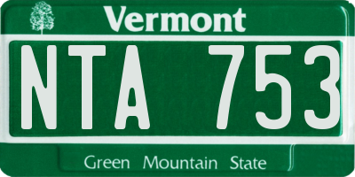 VT license plate NTA753