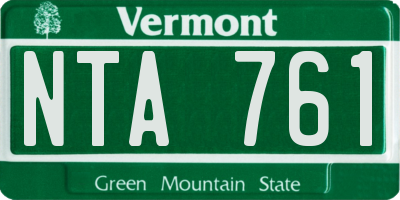 VT license plate NTA761