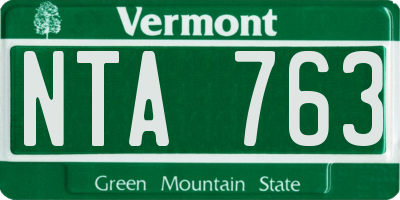 VT license plate NTA763