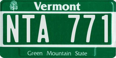 VT license plate NTA771