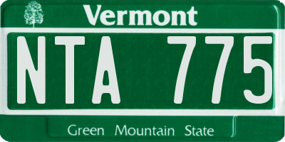 VT license plate NTA775