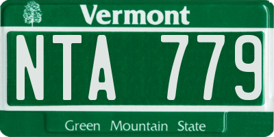 VT license plate NTA779