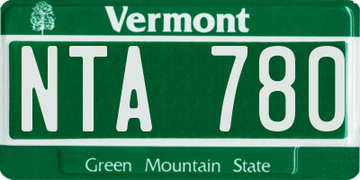 VT license plate NTA780