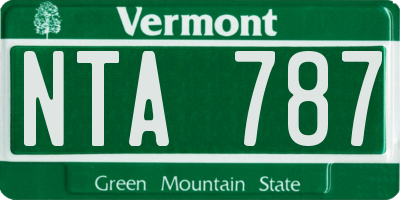 VT license plate NTA787