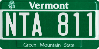 VT license plate NTA811