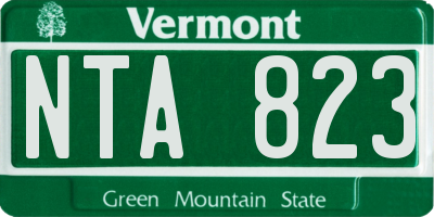 VT license plate NTA823