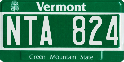 VT license plate NTA824
