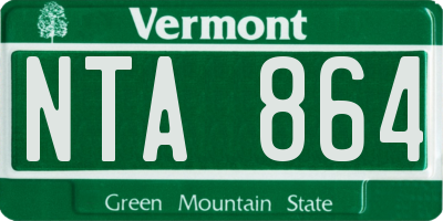 VT license plate NTA864