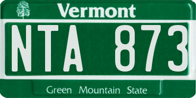 VT license plate NTA873