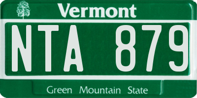 VT license plate NTA879