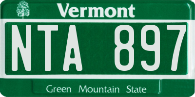 VT license plate NTA897