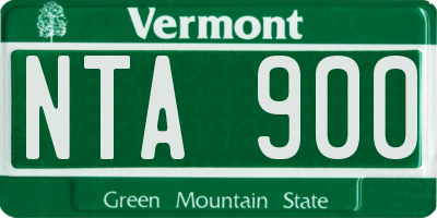 VT license plate NTA900