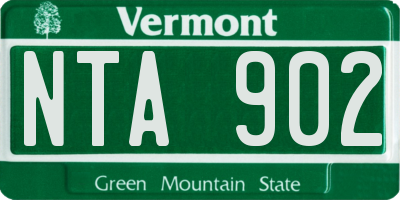 VT license plate NTA902