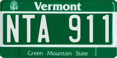 VT license plate NTA911