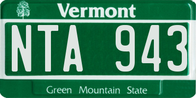 VT license plate NTA943