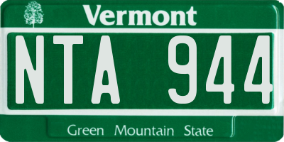 VT license plate NTA944