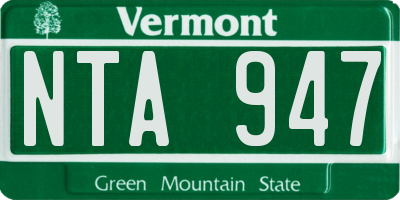 VT license plate NTA947