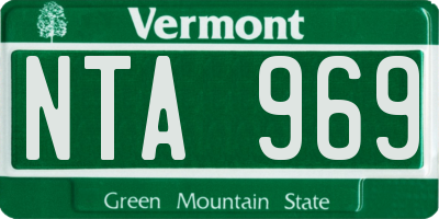VT license plate NTA969