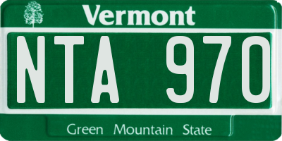 VT license plate NTA970