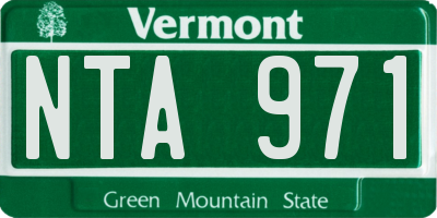 VT license plate NTA971