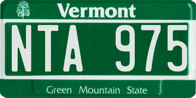 VT license plate NTA975