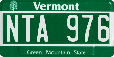 VT license plate NTA976