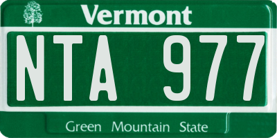 VT license plate NTA977