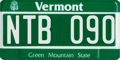 VT license plate NTB090