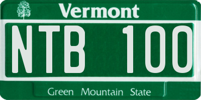 VT license plate NTB100