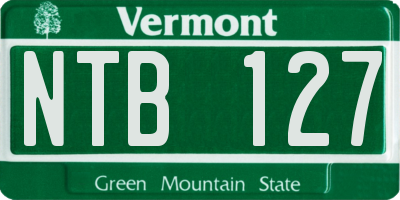VT license plate NTB127