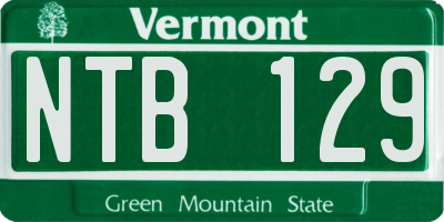 VT license plate NTB129
