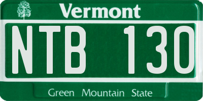 VT license plate NTB130