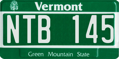 VT license plate NTB145