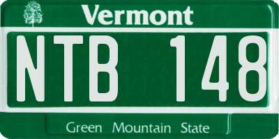 VT license plate NTB148