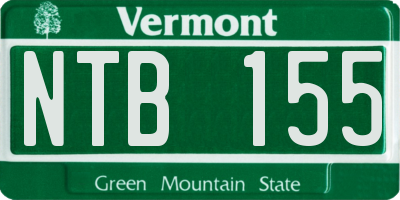 VT license plate NTB155