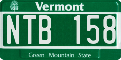 VT license plate NTB158