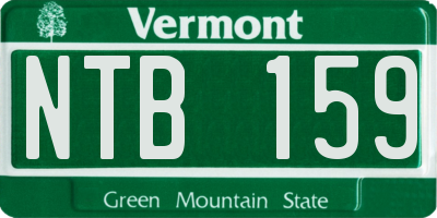VT license plate NTB159