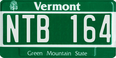 VT license plate NTB164