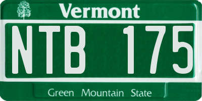 VT license plate NTB175
