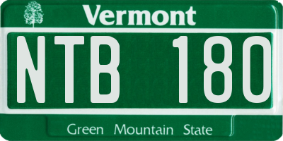 VT license plate NTB180