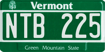 VT license plate NTB225