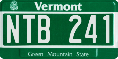 VT license plate NTB241