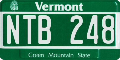 VT license plate NTB248