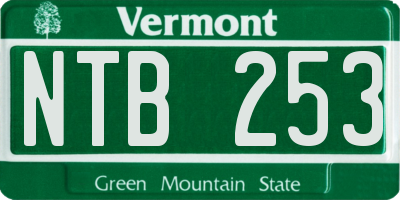 VT license plate NTB253