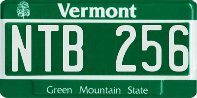 VT license plate NTB256