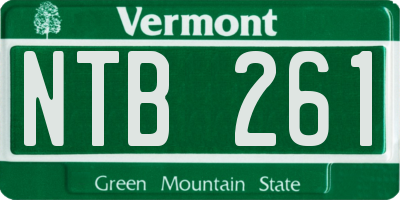 VT license plate NTB261