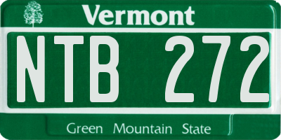 VT license plate NTB272